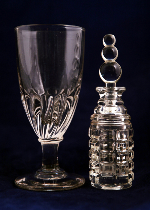 Large Antique Ale Goblets with Wrythen Petal Decor Set 4 - Image 3