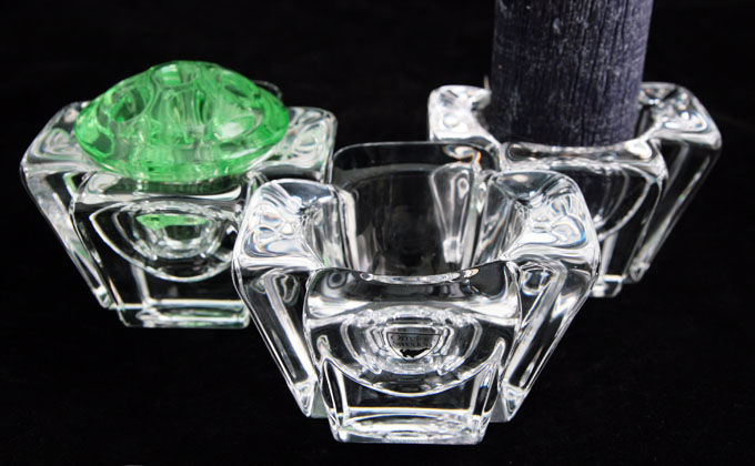 Signed Orrefors Crystal Max Votive Set of 3 - Image 2