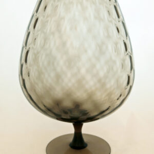 Smoke Black Optic Glass Balloon Vase BIG