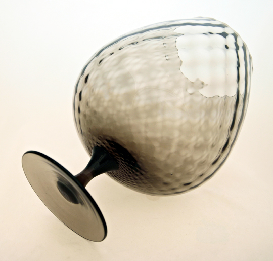 Smoke Black Optic Glass Balloon Vase BIG - Image 3