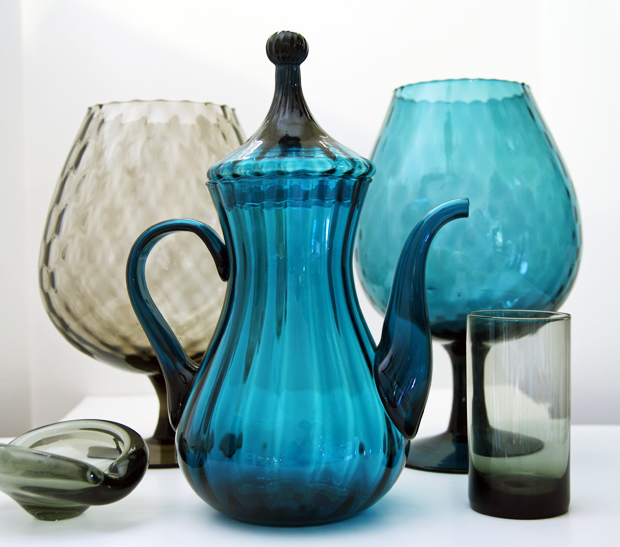 Smoke Black Optic Glass Balloon Vase BIG - Image 2