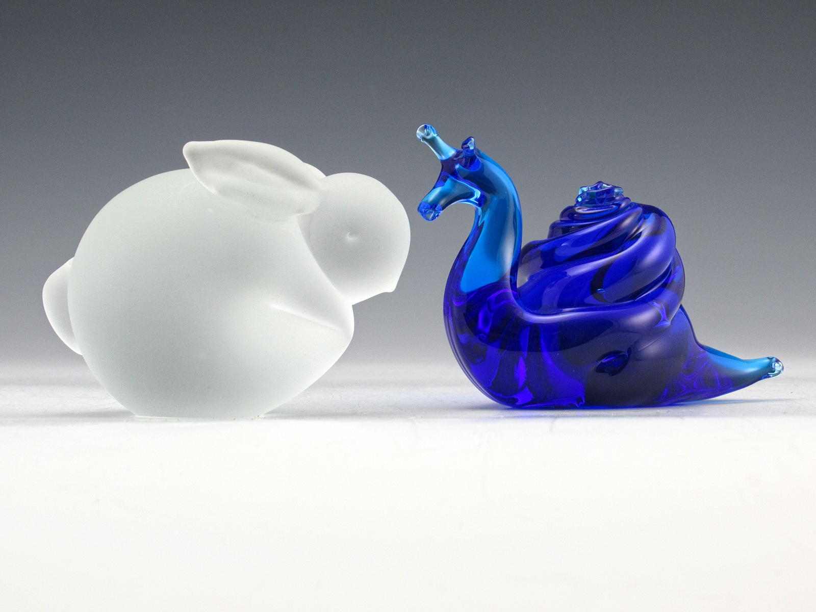 Velvety Soft Satin Glass Bunny Rabbit Table Charm - Image 4