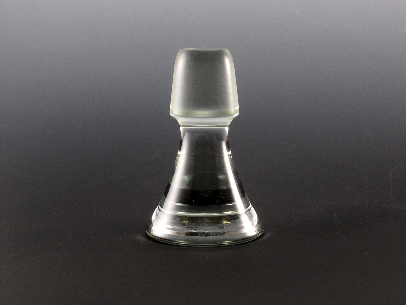 Solid Glass Bell Decanter Stopper No. 1