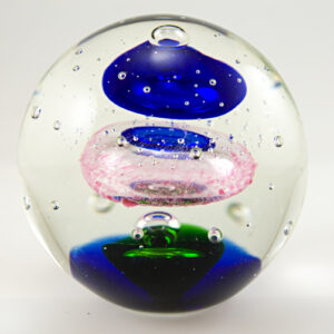 Space Orb Atomic Art Glass Paperweight