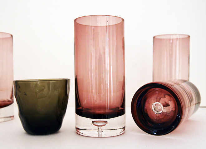 Suspended Bubble Base Swedish Glass Tumblers - Image 3