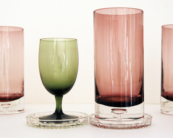 Suspended Bubble Base Swedish Glass Tumblers - Image 2