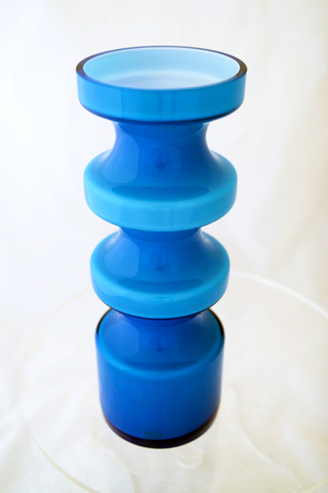 Swedish Cased Glass Pagoda Vase