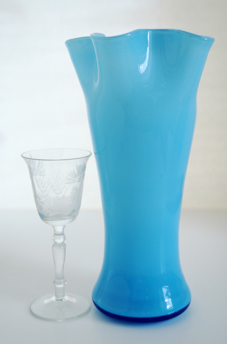 Swedish Glass Cased Hankerchief Vase