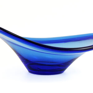 Swedish Modern Glass Bergdala Form Oblong Bowl