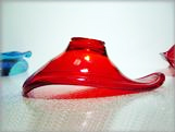 Ruby Swedish Modern Glass Hand Blown Dish - Image 3