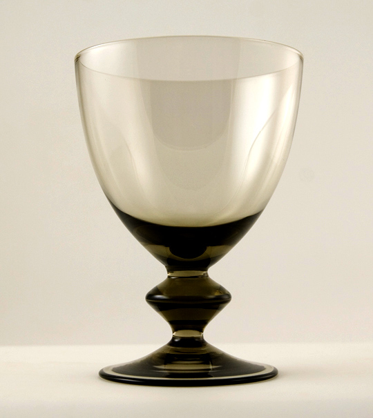 Swedish Modern Smoke Crystal Stemware Set of 24 - Image 5
