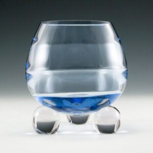 Mid-Century Modern Tiffin Crystal Ball Vase