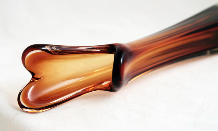 Swedish Modern Pulled Cased Glass Vase - Image 3