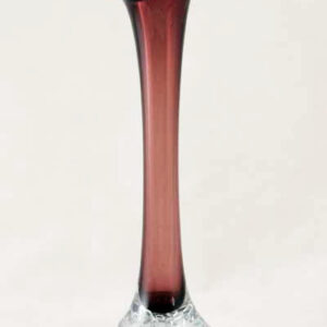 Swedish Modern Retro Glass Bone Vase in Purple Amethyst