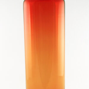 Tall 1960s Retro Mod Tangerine Glass Canister from Gumps