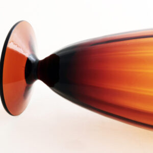 Tall Blown Italian Optic Glass Bullet Vase