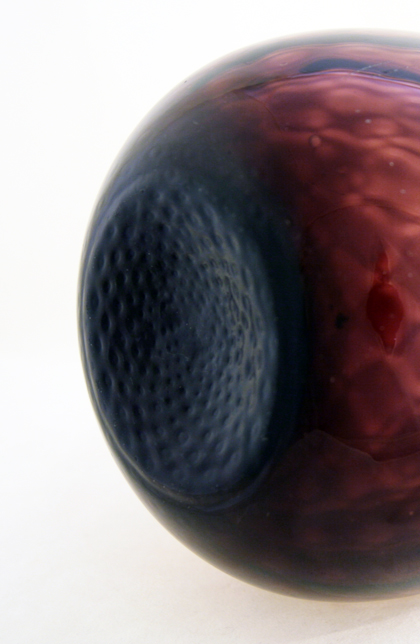 Tall Grape Amethyst Glass Italian Optic Vase - Image 3