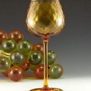 Tall Hand-Blown Empoli Glass Wine Goblet