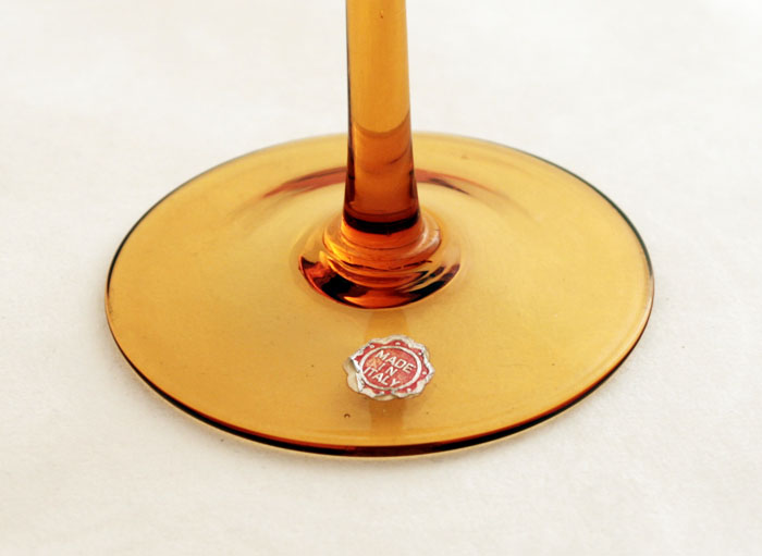 Tall Hand-Blown Empoli Glass Wine Goblet - Image 2