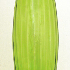 Tall Italian Optic Glass Bullet Vase With Label