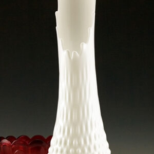 Retro Swung Modern Milk Glass Vase