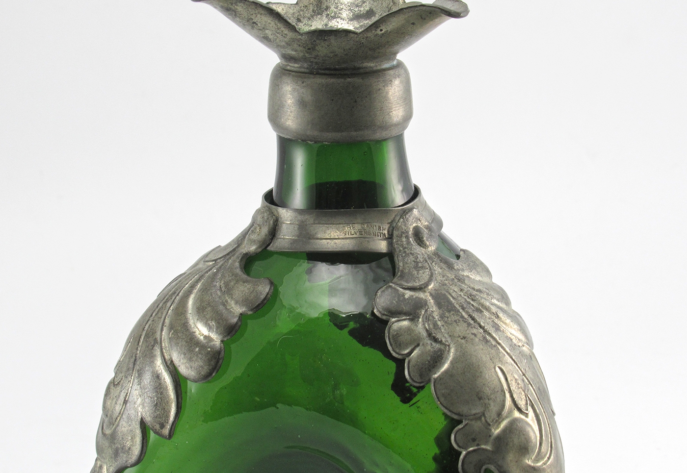 Pinched Decanter Vintage Danish Glass in Old World Style - Image 2