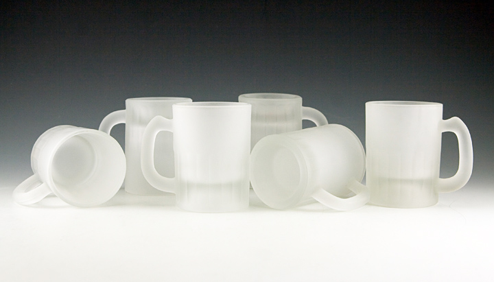 Mini Frosted Beer Mug Set of 6 Triple Shots - Image 2