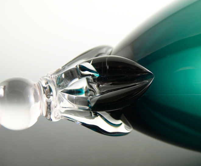 Tiffin Cellini Chalice Vase in Killarney Green Crystal - Image 2