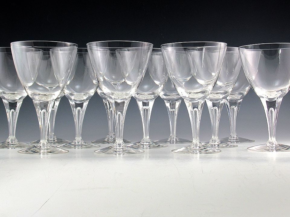Vintage Tiffin Crystal Stemware #17596 Bubble Stem Set 12