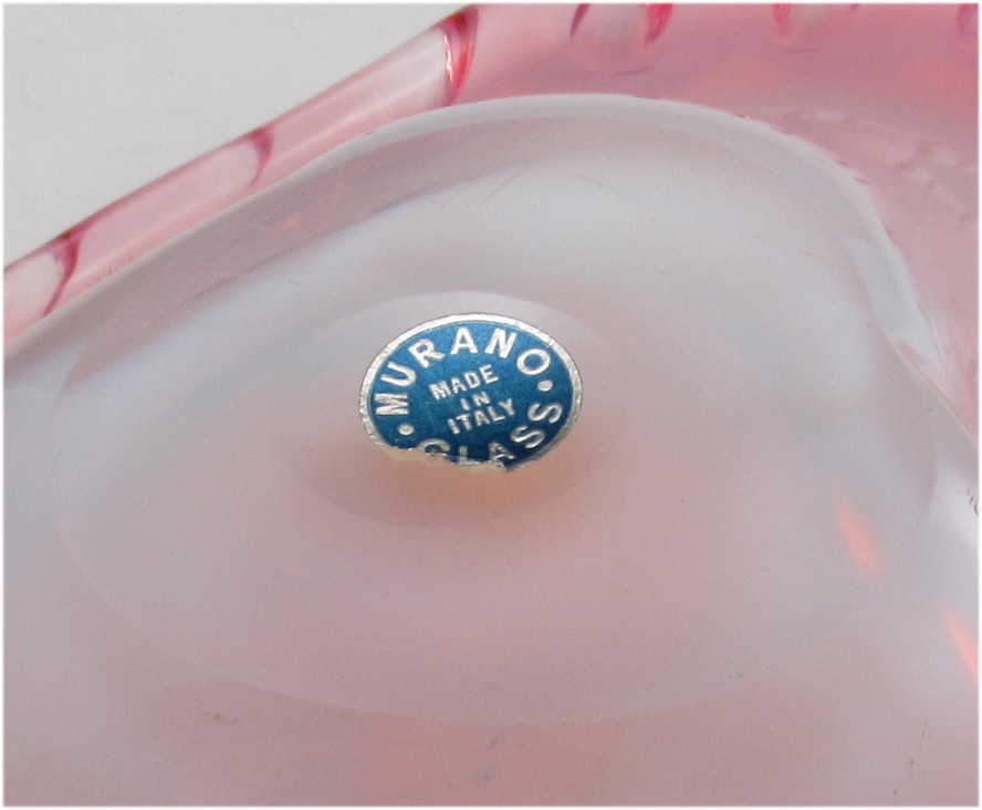 Fratelli Toso Murano Glass Pink Opaline Bowl Vintage - Image 5