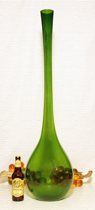 Arthur Percy Architectural Size Swedish Blown Glass Bottle Vase