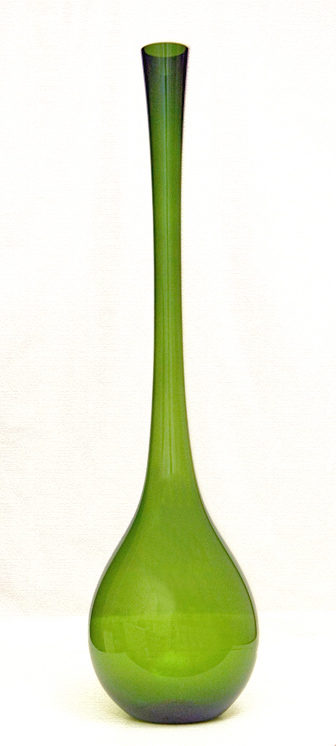 Arthur Percy Architectural Size Swedish Blown Glass Bottle Vase - Image 3