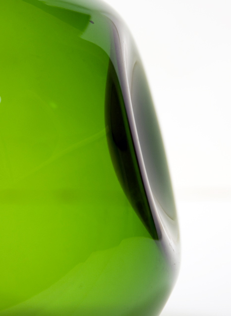 Arthur Percy Architectural Size Swedish Blown Glass Bottle Vase - Image 2