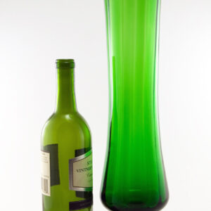Hand Blown Optic Glass Vase