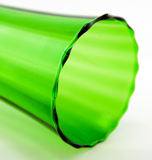 Hand Blown Optic Glass Vase - Image 3