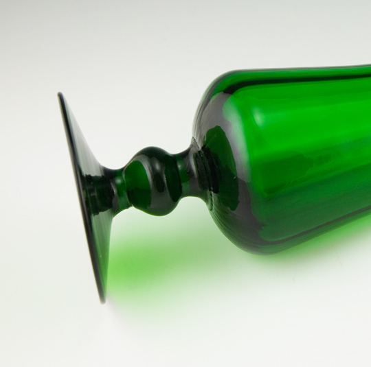 Hand Blown Optic Glass Vase - Image 2