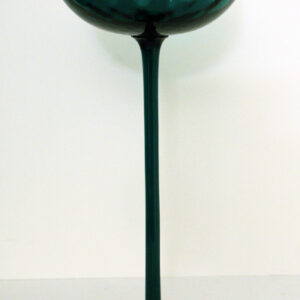 Italian Stemmed Hand Blown Glass Tazza Goblet