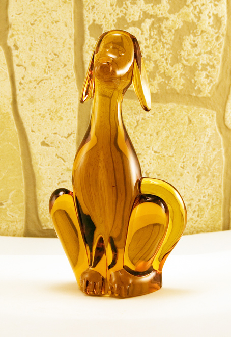 Lop Eared Sitting Dog Figurine by Viking Art Glass - Image 2