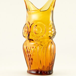 Vintage Owl Vase by Viking Art Glass
