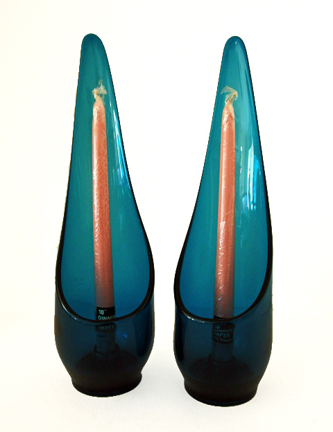 Viking Bluenique Taperglow Candle Vase Set - Image 2