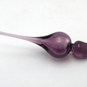 Amethyst Glass Stopper Teardrop Bubble 7.5" Long
