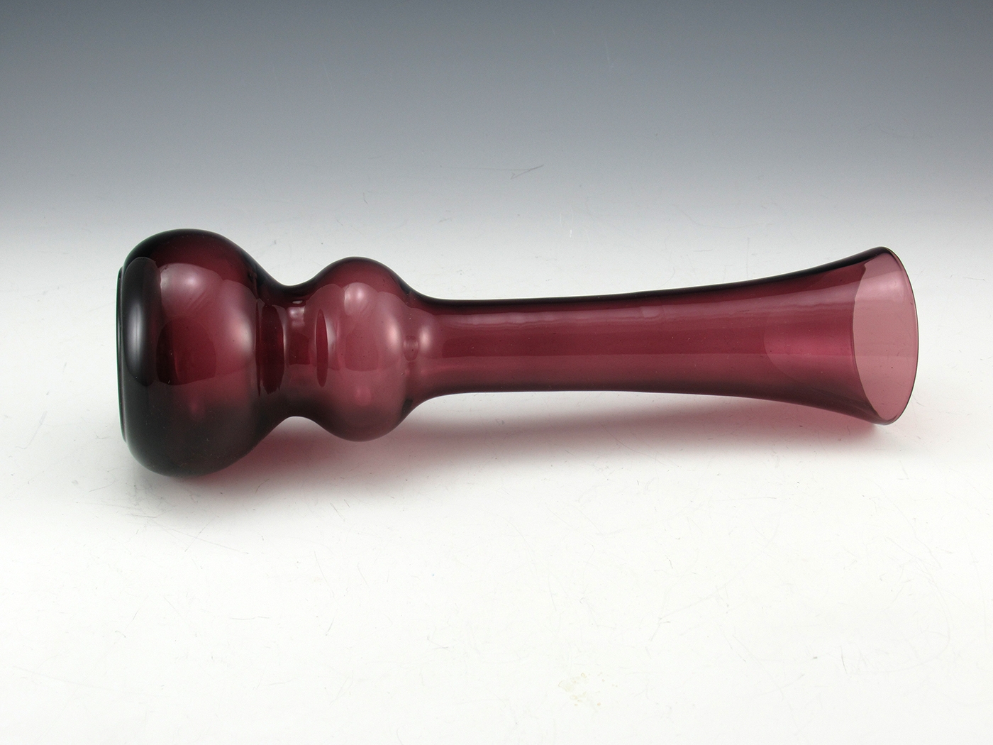 Retro Modern Bud Vase Tall Double Bubble Handmade - Image 3