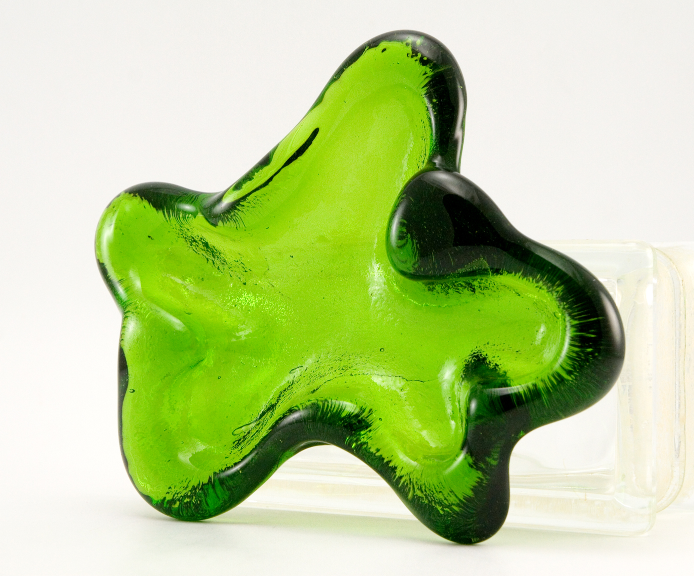Blenko Amoeba Form Hand-Made Art Glass Dish - Image 2