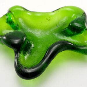 Blenko Amoeba Form Hand-Made Art Glass Dish