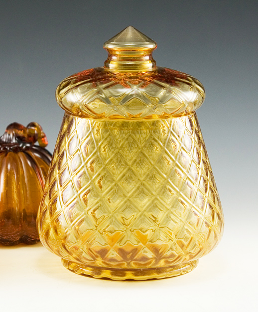 Vintage Fenton Art Glass Canister Pillow Optic Early 1960s