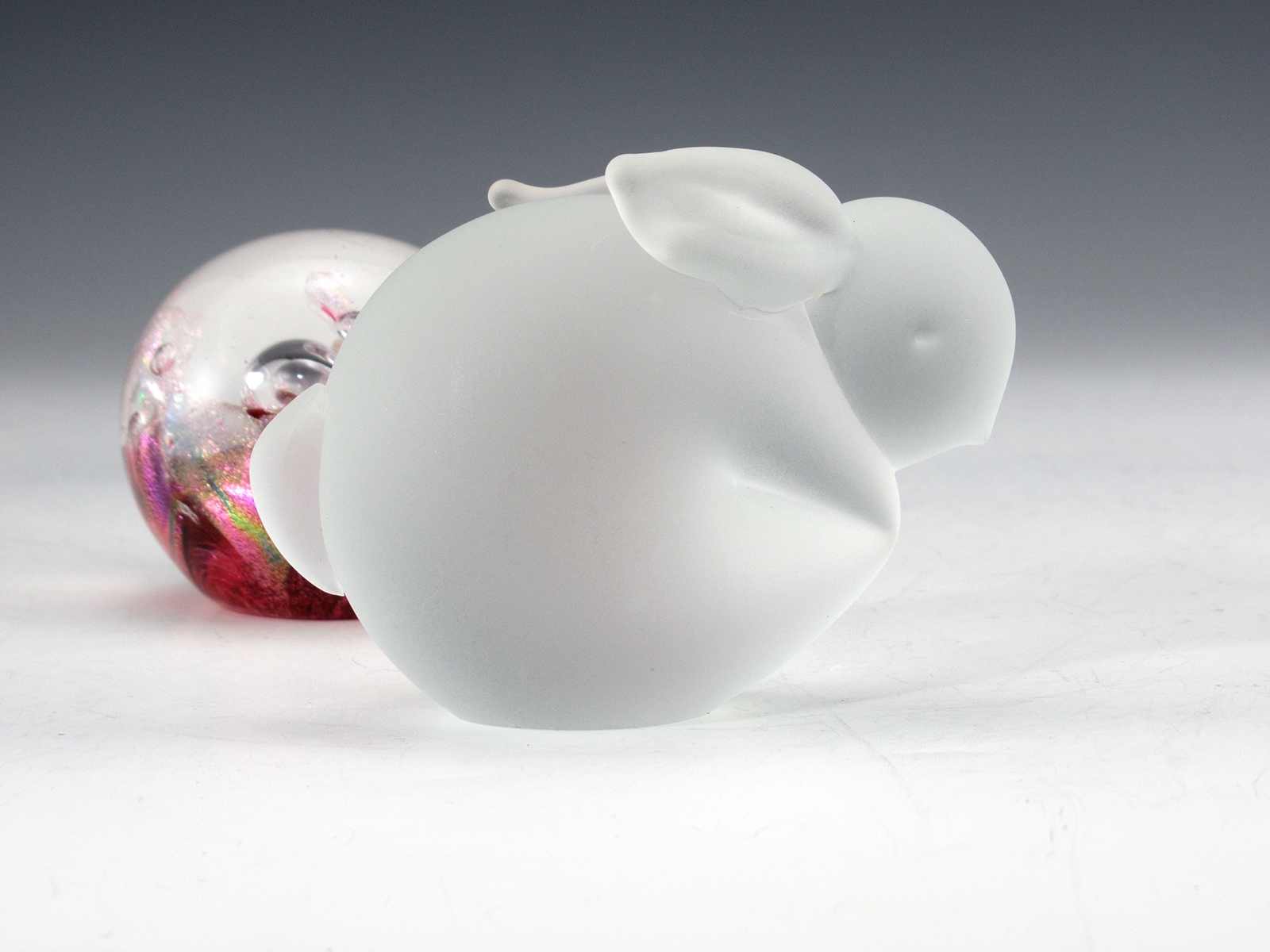 Velvety Soft Satin Glass Bunny Rabbit Table Charm - Image 2