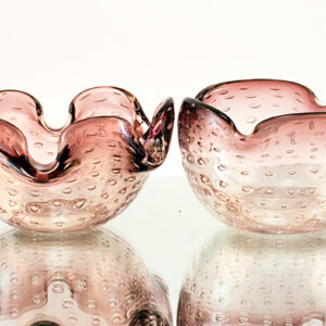 Hand Blown Glass Bowl Set by Murano