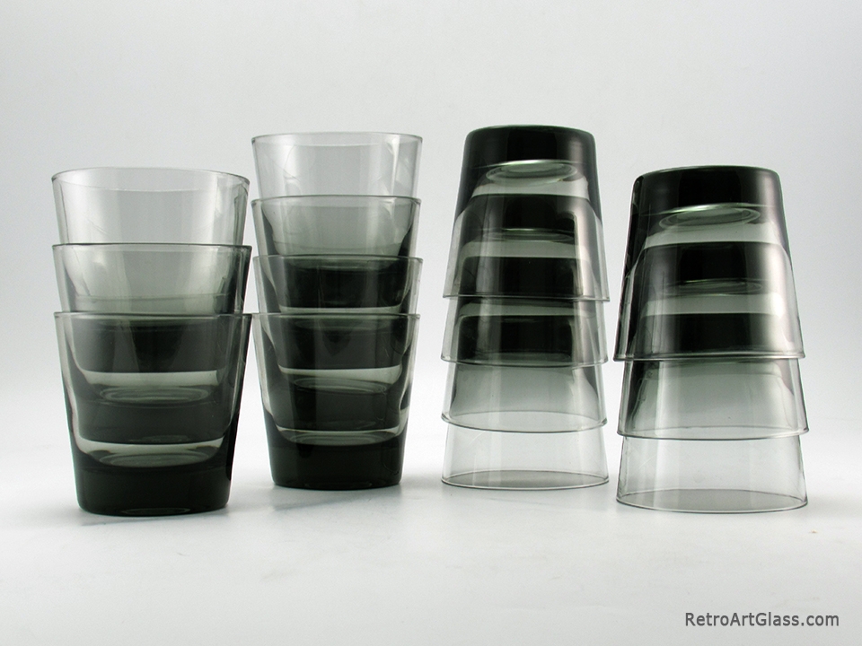 Holmegaard Danish Modern Cocktail Tumbler Set 14 in Smoke Green