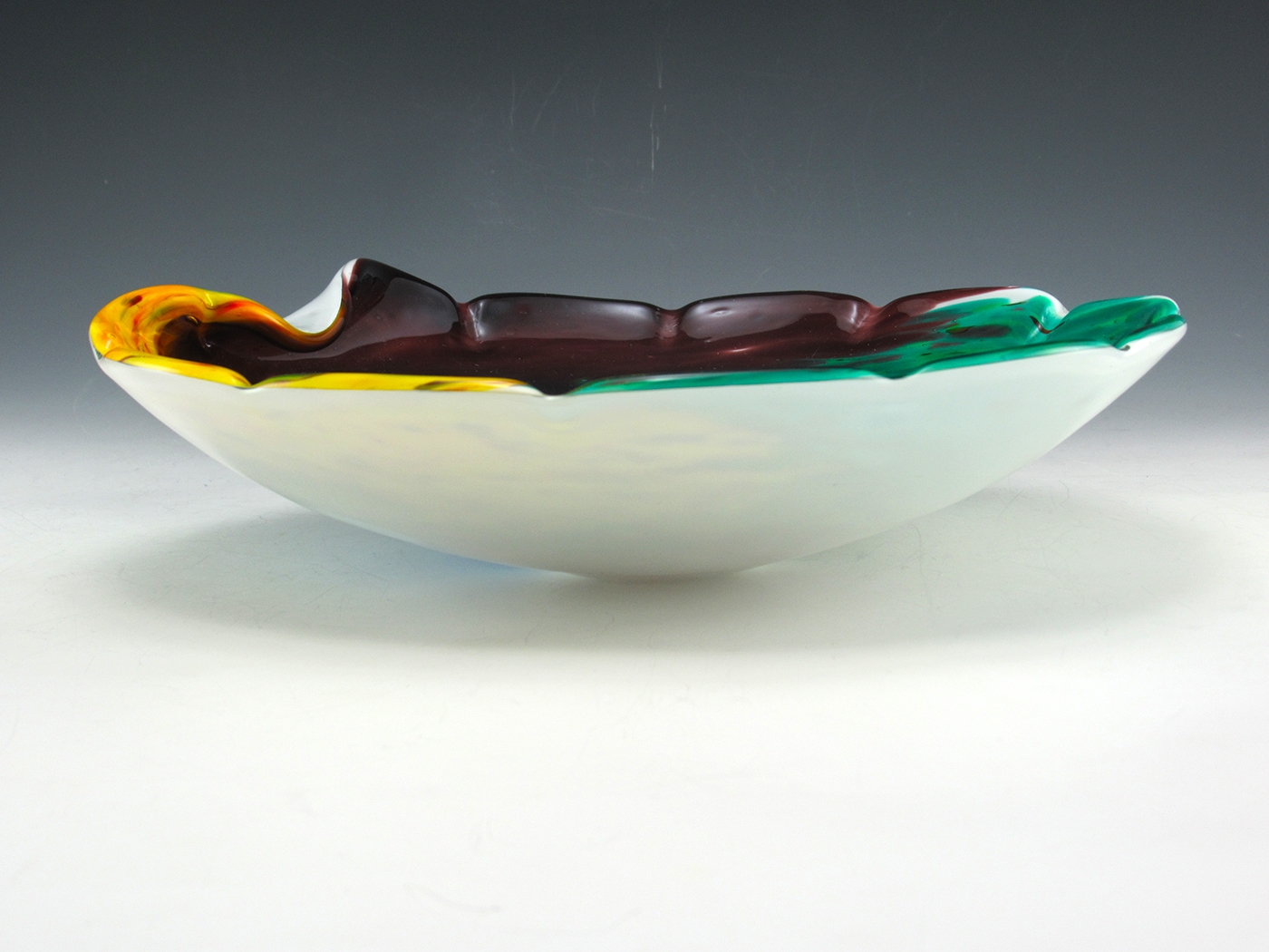 Dino Martens Oriente by Toso Cased Art Glass Bowl - Image 6