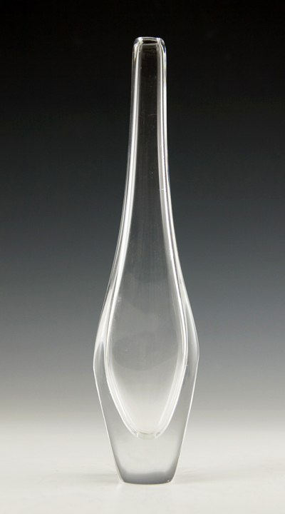 Vintage Orrefors Crystal Off-Center Bud Vase - Image 2